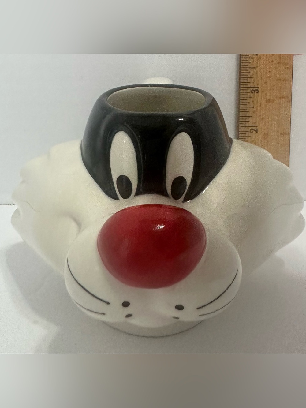 Sylvester Ceramic Planter/Mug  - White, Black & Red